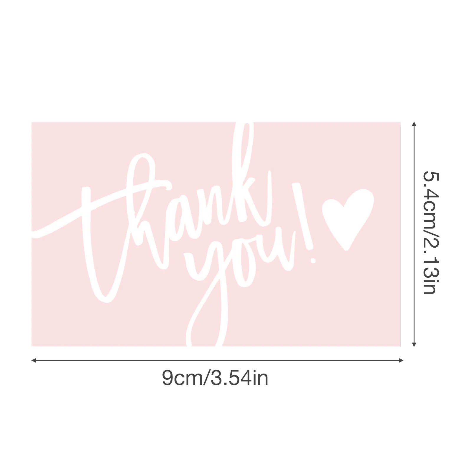 30pcs/pack Pink Thank You Card For Supporting Business Package Decoration Business Card Handmade With Love For Sellers Gifts