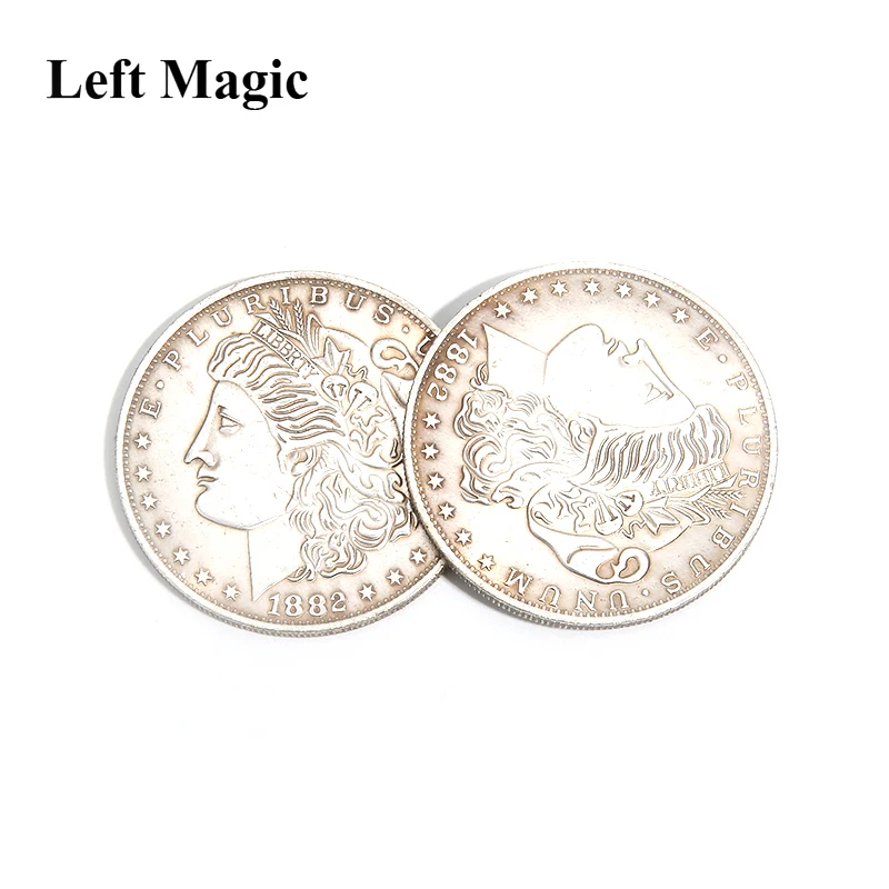 1Pcs Expanded Shell (Super Morgan Dollar Version) magic tricks Appearing/Disappearing Magic Close Up Coin Accessories