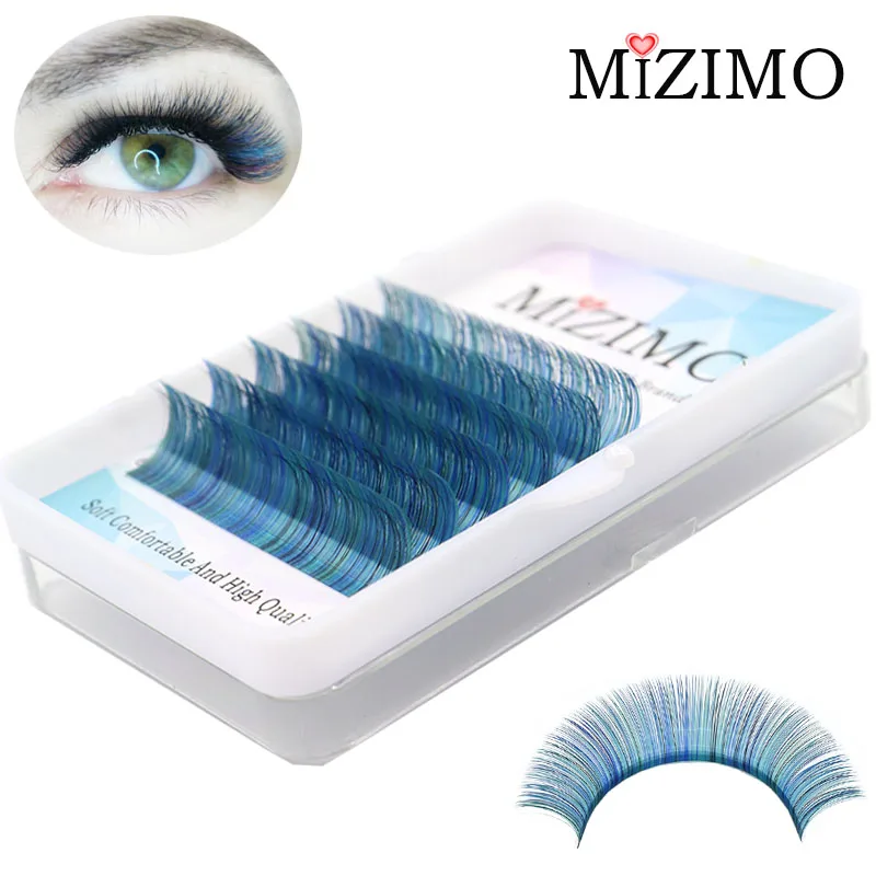 Mixed Color Eyelashes 8-15mm Extended Natural Soft Makeup False Eyelashes Unique Factory Direct Retail Wholesale