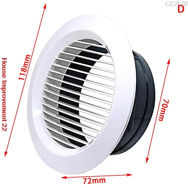 New High Quality ABS Adjustable Air Ventilation Cover Round Ducting Ceiling Wall Hole Environment Friendly Air Vent Grille 1PC