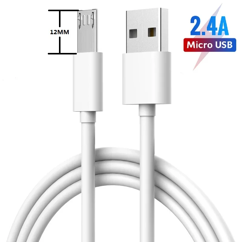 12Mm Micro Usb Cable Long Plug Charging Cord Wire For Blackview BV4900 Pro,BV5500 Plus,Oukitel WP12,Ulefone Armor Mini 2