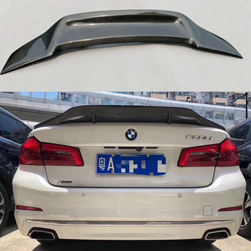 

for BMW new 5 Series G30 spoiler 2018 2019 year glossy carbon fiber rear wing R style spoiler 4-door accessories