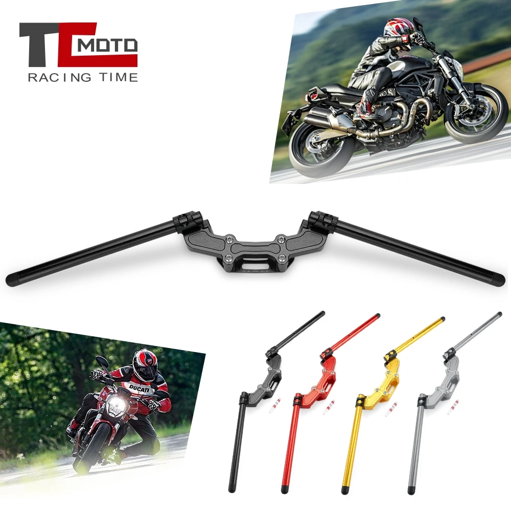 

Fork Clip-On Adapter Plate 22mm Handlebar Set For DUCATI Monster 821 1200 Monster821 Monster1200 Handle Bar Kit Motorcycle Parts