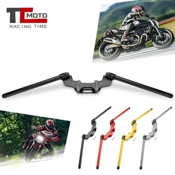 Fork Clip-On Adapter Plate 22mm Handlebar Set For DUCATI Monster 821 1200 Monster821 Monster1200 Handle Bar Kit Motorcycle Parts