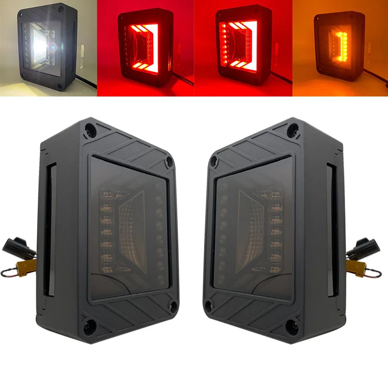 

Pair LED Taillight Rear Back Bumper Light Parking Back up Reverse Brake Tail Light Lamp 2007~2016 For Jeep Wrangler JK