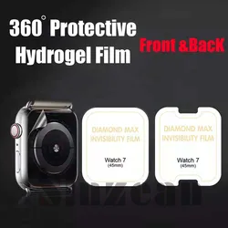 애플 워치 울트라 3 se3 S11 S8 S10 46MM 49mm S7 45mm 41mm 38mm 42mm 40mm 44mm용 5세트 360도 하이드로겔 필름 스크린 보호필름