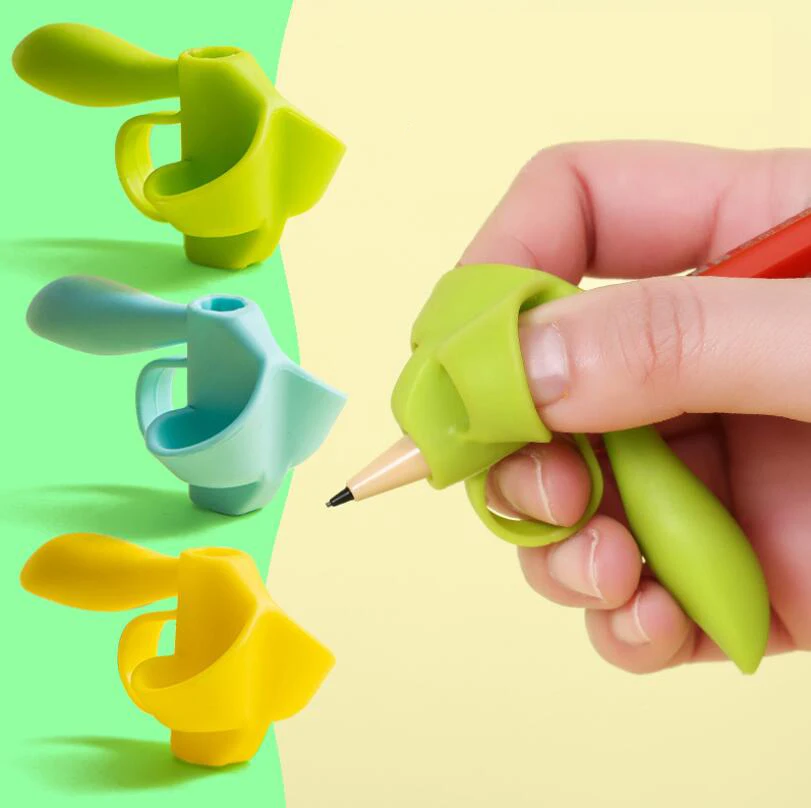 3/5 Silicone Finger Pencil Pen Holder Kids Learning Tool Stationery Aid Grip Posture Correcting Device 3pc / Set