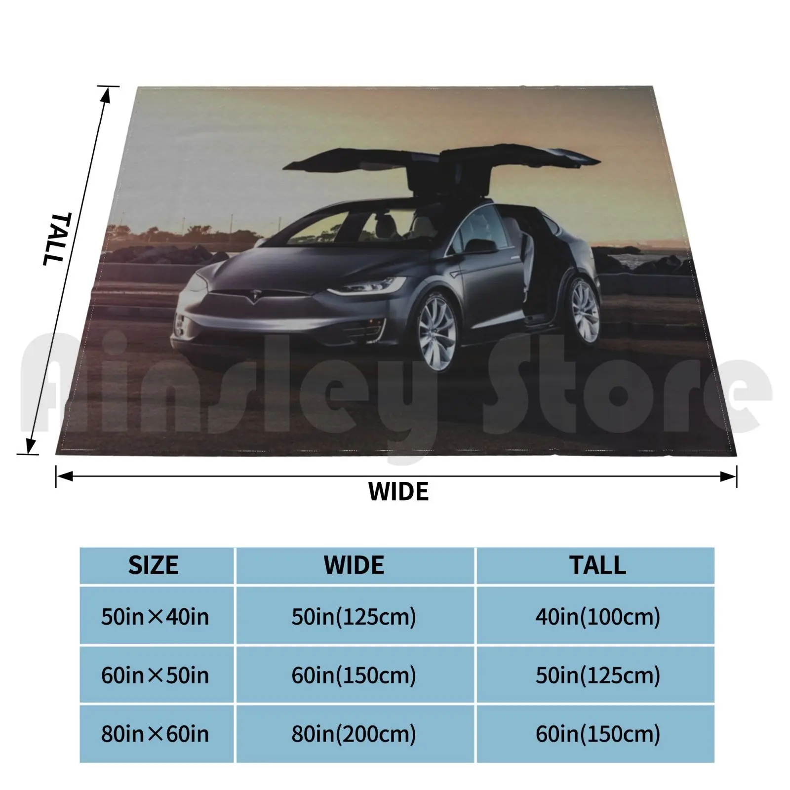 Tesla Car Blanket Fashion Custom Tesla Tesla Model S Tesla Model Y Tesla Model X Tesla S Tesla X Tesla Y Tesla