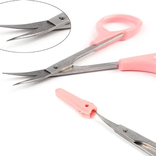 Professioneller Augenbrauenschere-Trimmer, gerader Kopf oder Winkelkopf für Volumen-Wimpernverlängerung, hochwertiges, wirtschaftliches Make-up-Werkzeug – Detail 7