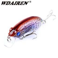 1 pz esche artificiali da pesca 6cm 9.5g affondamento lento pesciolino Wobblers esca artificiale con ami alti Bass Crankbait Swimbait Tackle