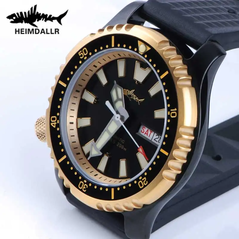 HEIMDALLR Men\'s Abalone Diving Watch Sapphire Crystal NH36A Automatic Watch C3 Super Luminous 200M Dive Mechanical Watch Men