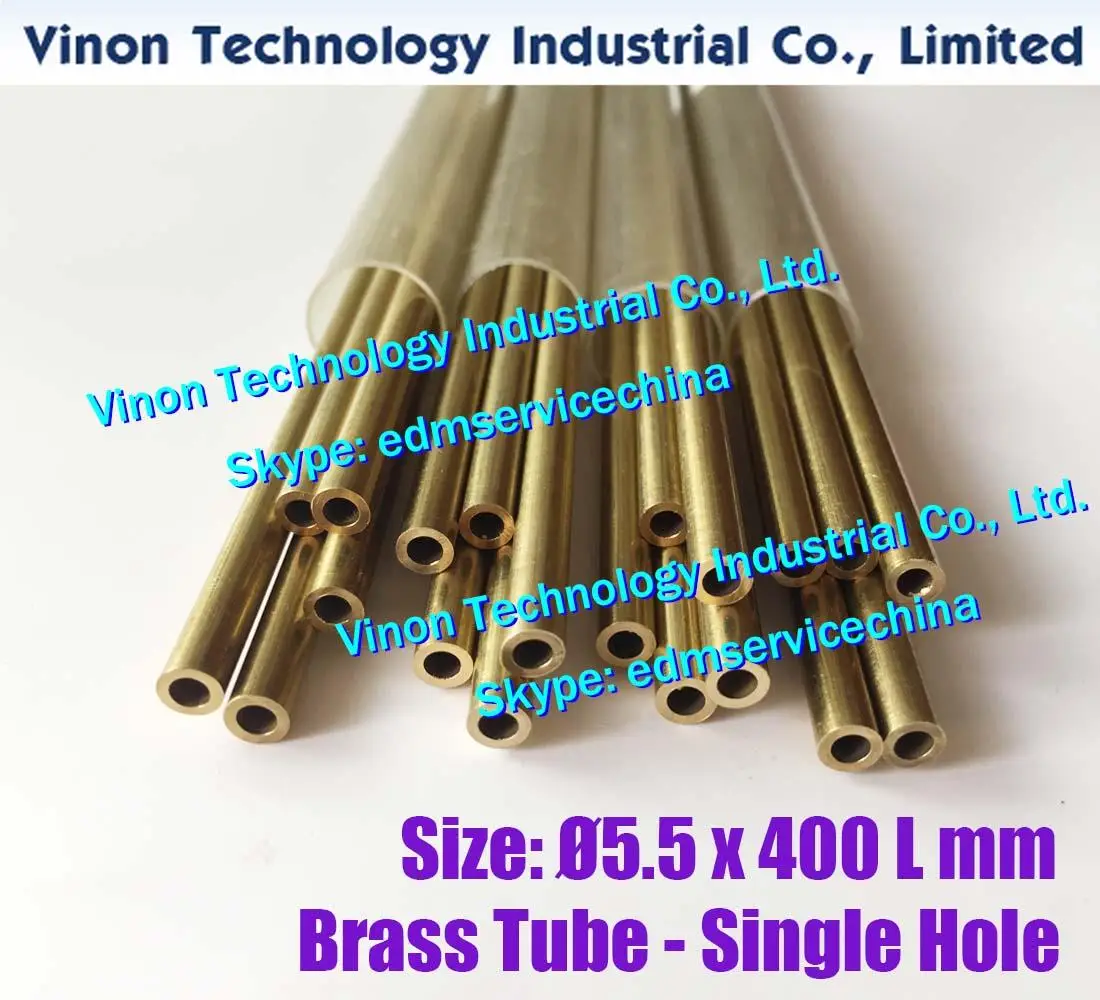 (30PCS/LOT) 5.5x400 MM Brass Tube Single Hole,Brass EDM Tubing Electrode,Tube Diameter 5.5mm Length 400mm for Electric Discharge