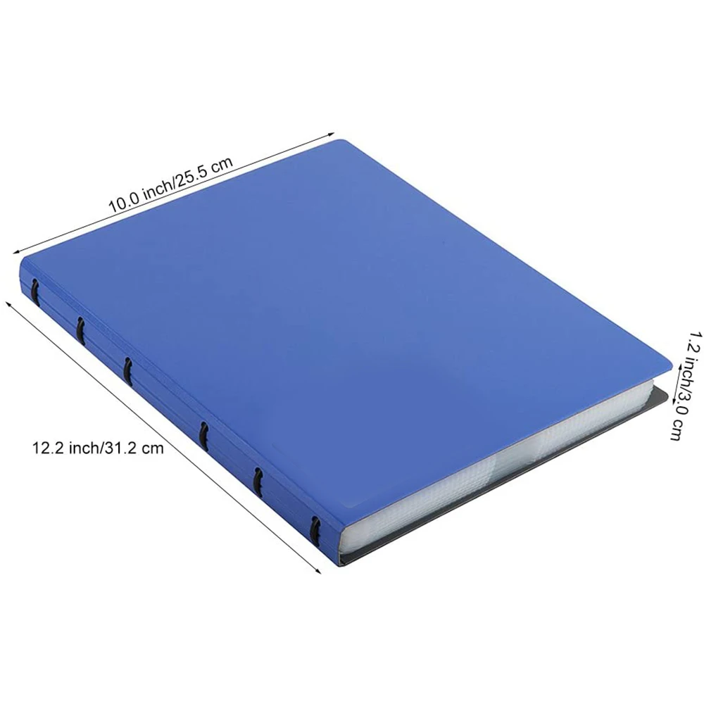 Business Card Book, Name Card Holder Book with 600 Business Cards Capacity (Blue)