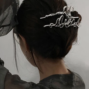 Ruoshui Woman Novelty Irregular Hairpins Punk Style Metal Silver Hair Claws Barrettes…