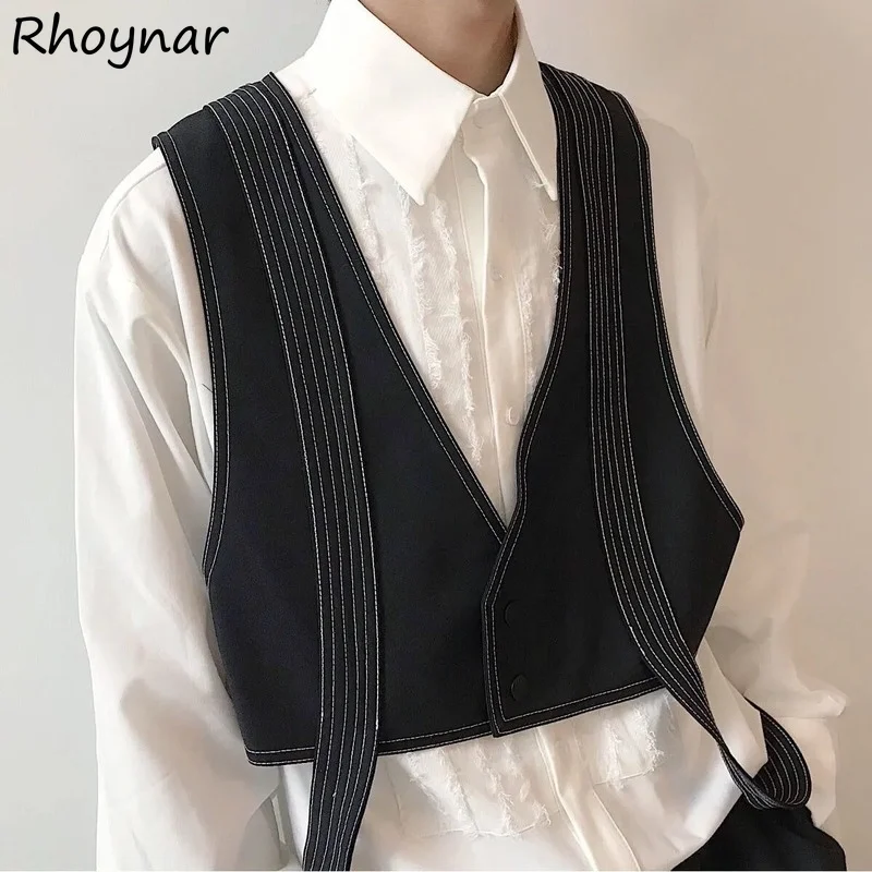 

Vests Women Summer Chic Ins All-match Simple Vintage Coat Trendy Soft Fit Ulzzang Leisure Loose Single Breasted Daily Streetwear