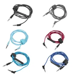 Nylon audio cable with mic For Skullcandy crusher AVIATOR 2.0/Hesh 2 Hesh 3 Over-Ear Wireless Venue Active headphones