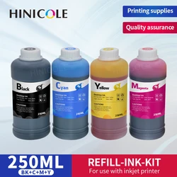 HINICOLE 250ML Bottle dye Ink refill For Epson 3800 7600 P600 Ecotank Printer For HP 305 302 301 PG 540 545 Cartridge ink