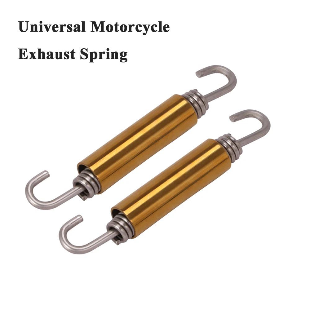 2PCS Motorcycle Universal Exhaust Spring Hooks Stainless Steel Front Middle Link Pipe Rotatable Metal Springs Practical Thicken