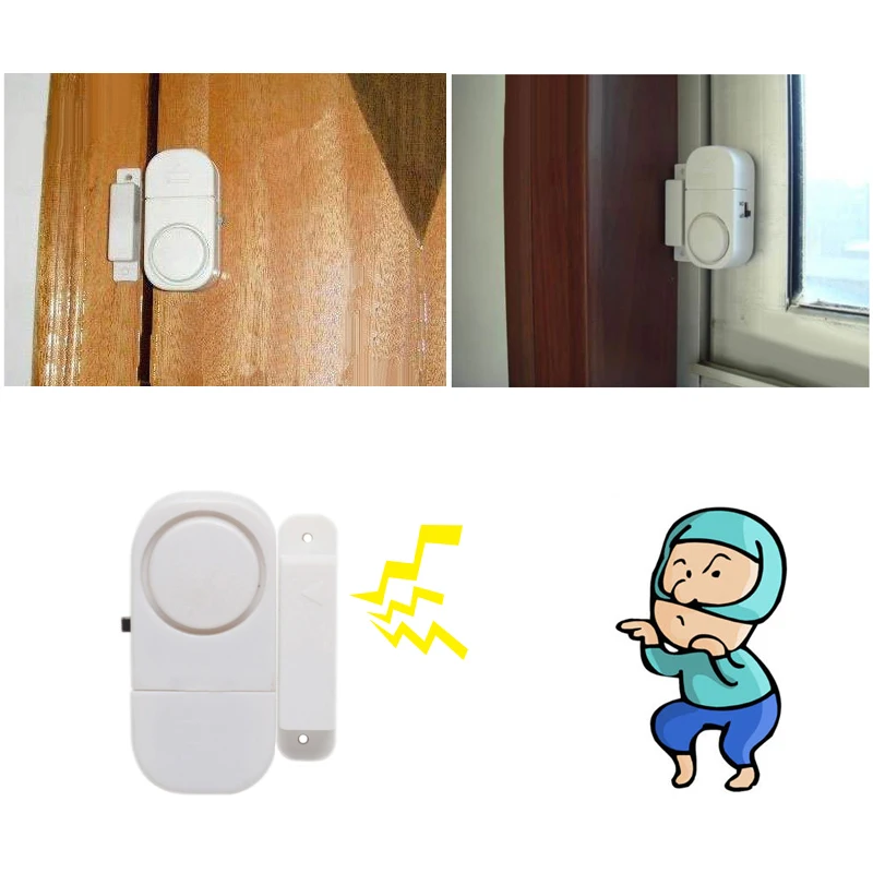 Home/Travel Portable Magnetic Sensors Self-defense Tool Wireless Door Window Entry Burglar Alarm Security Alarm Guardian