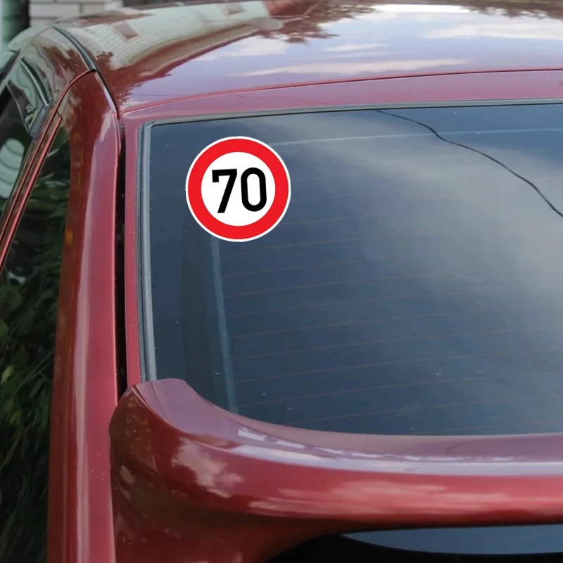 S4-0079# Speed Limit (70 km), Ø 16 cm Self-adhesive Decal Car Sticker Waterproof Auto Decors on Bumper Rear Window