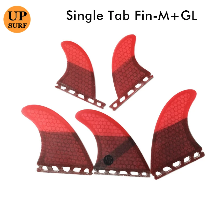 Surfing Fins 5pcs/4pcs Fins Set Single Tabs Fin M+GL UK2.1/L/GX Surf Fin Fiberglass Honeycomb Surfboard Fins Surfing Accessories