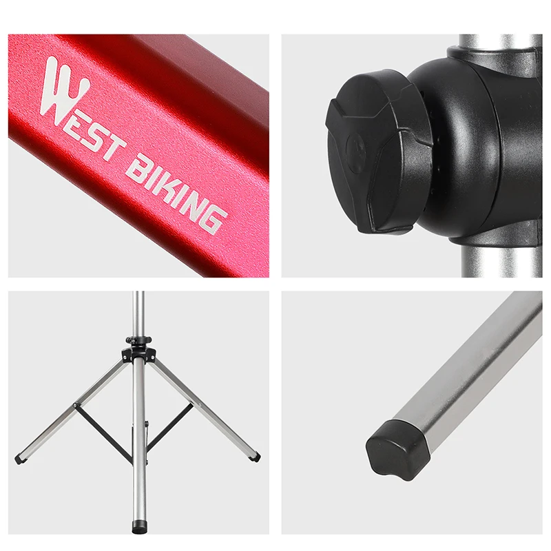 WEST BIKING Professioneller Fahrrad-Reparaturständer Arbeitsständer MTB Rennrad Wartungs- und Reparaturwerkzeuge Verstellbarer Aufbewahrungs- und Präsentationsständer – Detail 9