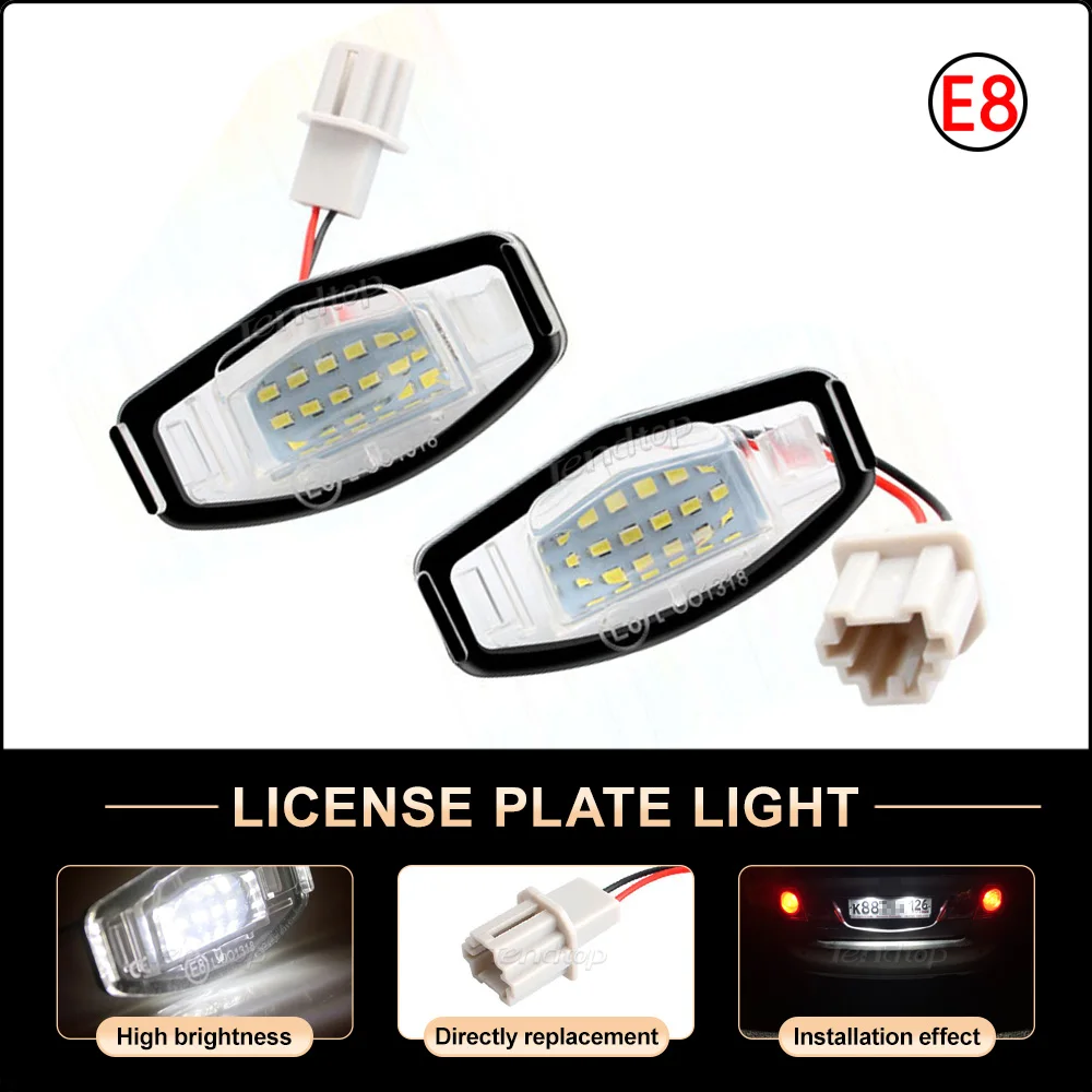 LED Number License Plate Light Lamps Led  For Honda Accord Civic Sedan/Hatchback City MK4 Odyssey MR-V/Pilot Car Accessories