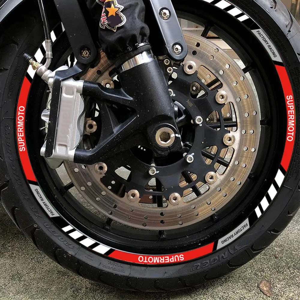 Phản Quang Xe Máy Bánh Xe Dán 10 "12" 17 "Viền Dải Decal Trung Tâm Băng Đa Năng Cho Kawasaki Honda YAMAHA suzuki KTM Ducati