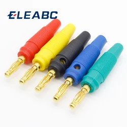 20pcs Gold Plated 4mm Banana Plug Screw To Speaker Amplifier Binding Post Test Probes Adapter