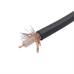 30/50Meters RG58/AU 50-3 Pure Copper Coaxial Cable RG58 RF Coaxial Cable RG58 Black Cable Wires 50 ohm RG-58 U Cable Wires