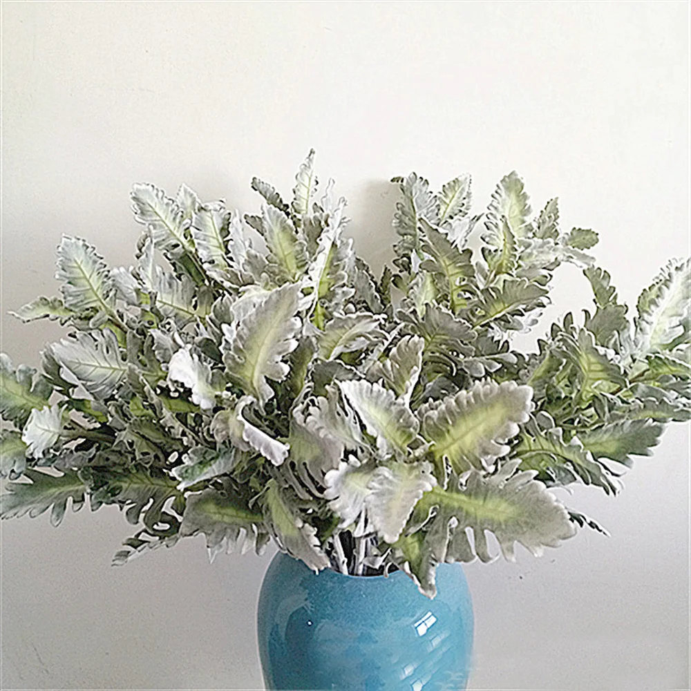 

76cm high 2pcs artificial flower bouquets artificial Senecio cineraria&dusty miller&Centaurea cineraria&Artemisia stelleriana