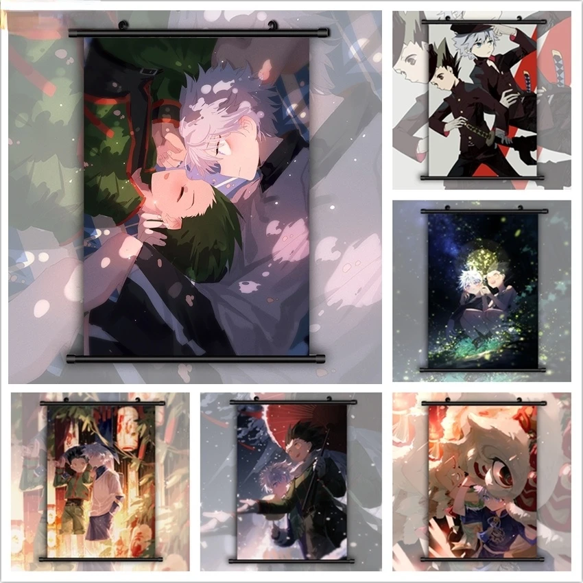 Canvas Painting Japanese Anime Hunter X Hunter Gon Freecss X Killua Zoldyck Wall Art Photo Children Room Decoration