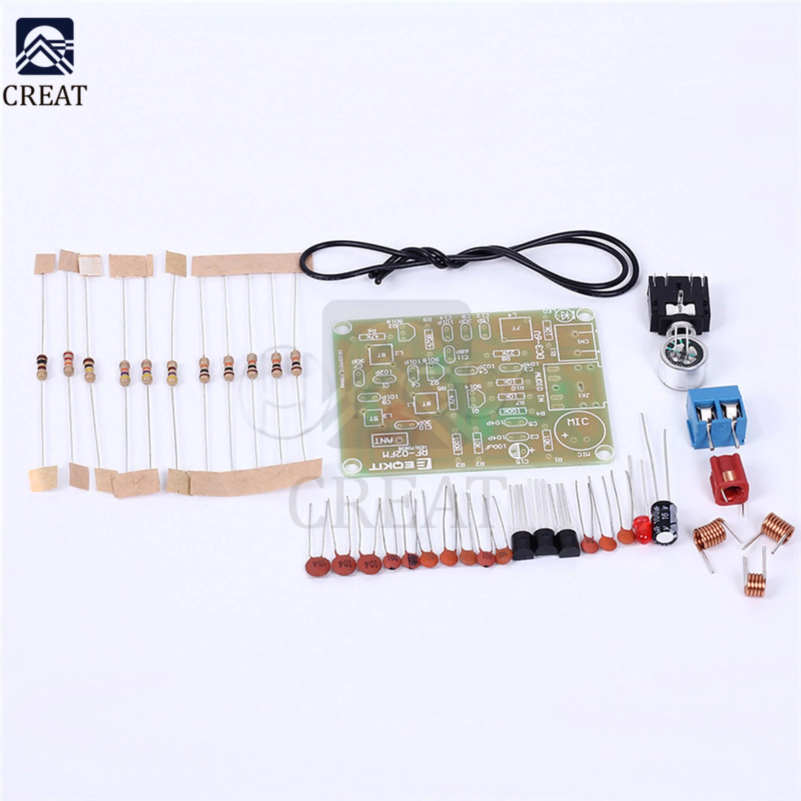 FM Transmitter Module 88-108MHz FM Frequency Modulation Wireless Microphone Module DC 3-6V DIY Kits