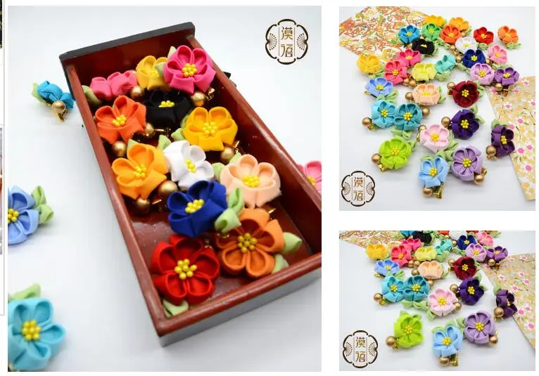 Wholesale Kimono Cotton Hairpin Woman Hair Multiple Colour Cosplay Hand-made Hair Accessories Cute Headdress Yukata Headwear