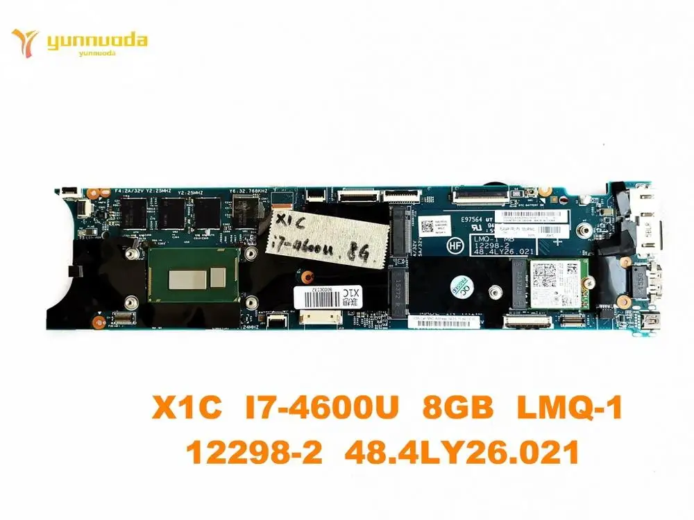 

Original for Lenovo X1C laptop motherboard X1C I7-4600U 8GB LMQ-1 12298-2 48.4LY26.021 tested good free shipping