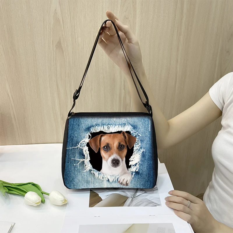 Cute Cowboy Dog/Cat Handbag New Kawaii Pocket Dog Girl Fashion Shoulder bag Messenger Bag Lady Canvas Tote Bag