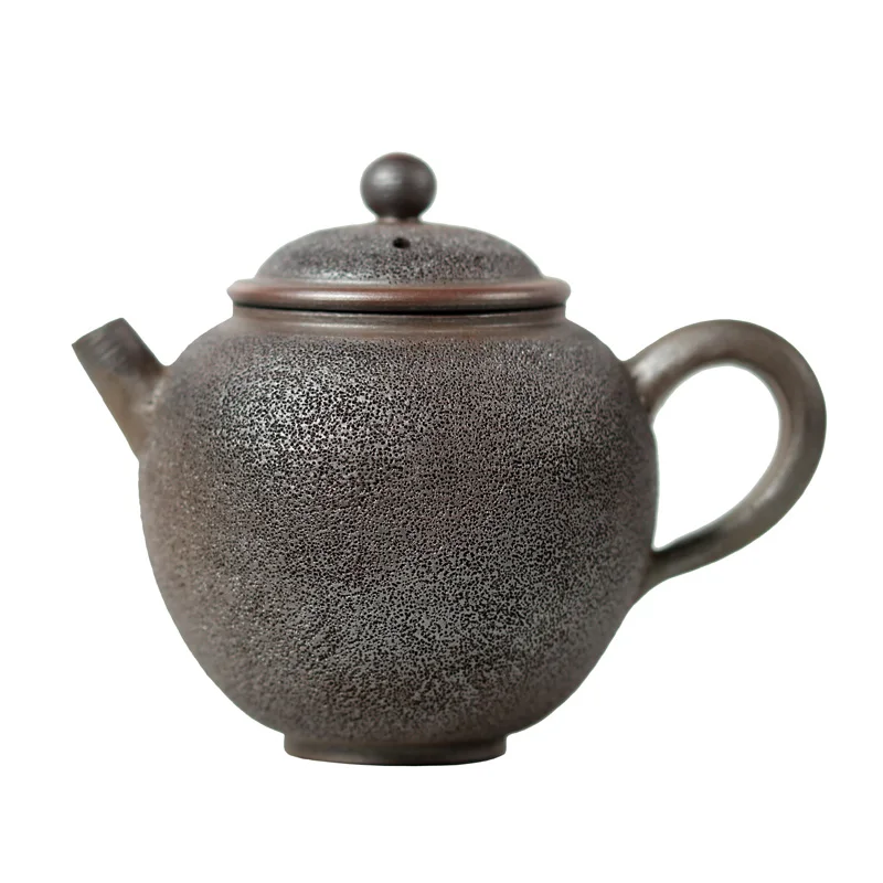 MuYan all hand ice thick clay pipes of Taiwan tea teapot to burn natural fire rock ore ball hole single pot