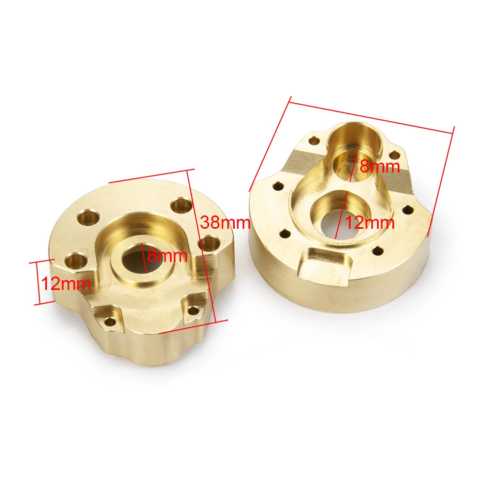 AXSPEED Brass Heavy Front/Rear Axle Counterweight for Redcat GEN8 1/10 RC Rock Crawler CarTruck  Model Upgrade Parts Accessories