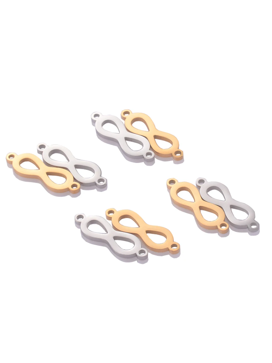 10 teile/los Edelstahl Unendlichkeit Charm Connectors Anhänger Anzahl 8 für DIY Halskette Armband Kennzeichnung Finden Zubehör – Detail 5