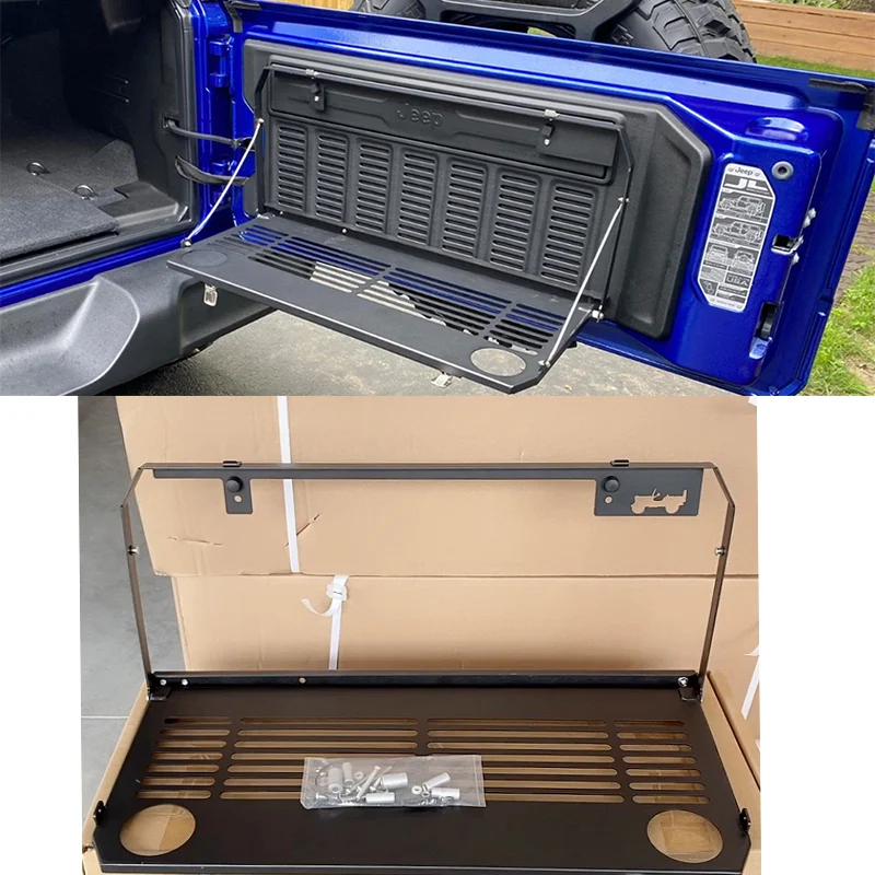 Steel Foldable  Folding Tailgate Table for Jeep Wrangler JL 2018 2019 2020  Car Auto Accessories Cargo Shelf