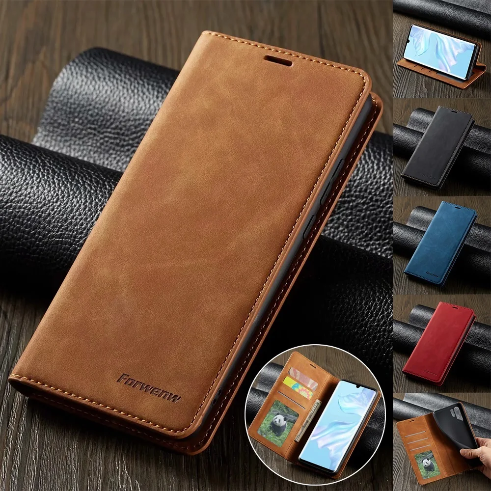 Ultra Slim Matte Leather Flip Cover Wallet Phone Bag Case for Huawei P40 P30 P20 Pro Lite Mate 20 30 Pro Lite P Smart Plus 2019