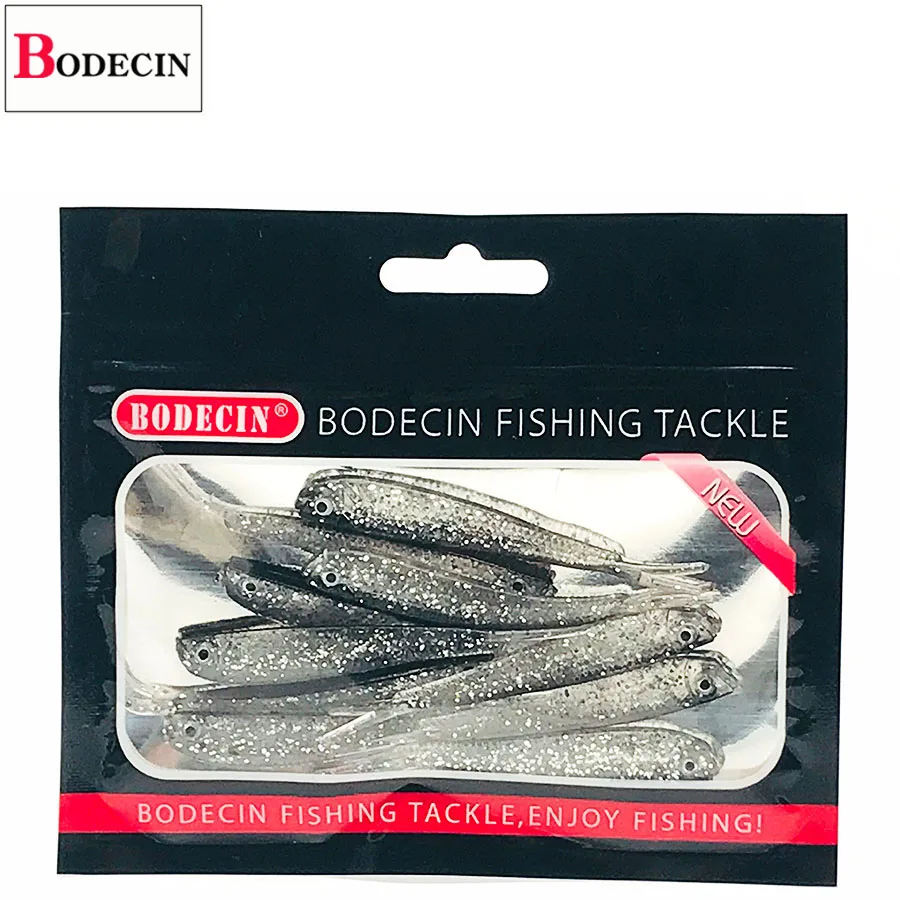 BODECIN Wobbler/Anzug Für Angeln Köder Trolling Pike Forelle Karpfen Fisch Weiche Lockt 10PCS Shad Jerkbait Winter Gefälschte/künstliche Köder