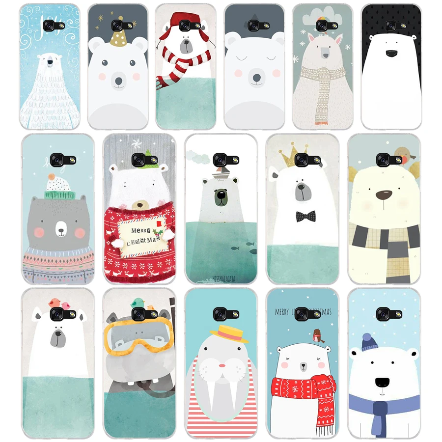 141 Hippo Polar Bear Cartoon Soft Silicone Tpu Cover phone Case for Samsung a3 2016 a5 2017 a6 plus a7 a8 a9 star lite s 6 7 8 9