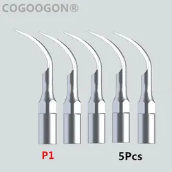 Puntas de escalador Dental ultrasónico P1 de 5 piezas con EMS/pájaro carpintero, herramientas dentales de blanqueamiento Dental perfecto compatibles