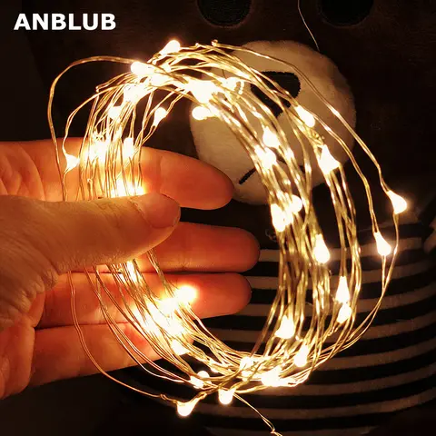 LED Silver Wire String Lights 2M 5M 10M ANBLUB