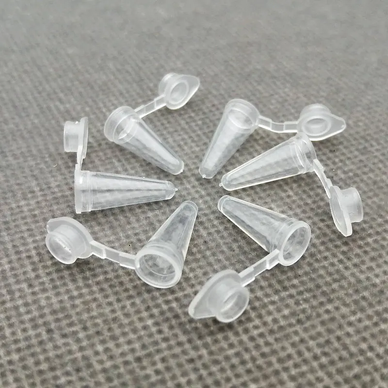 

1000pcs/lot 0.1ml Transparent Plastic Centrifuge Tube V-bottom PCR tube with gland lid in laboratory