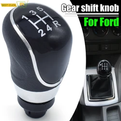 5 Speed Car Gear Stick Shift Knob For Ford Focus MK2 MK3 Fiesta MK7 C-max B-max Mondeo MK4 Kuga Transit Galaxy Car-styling