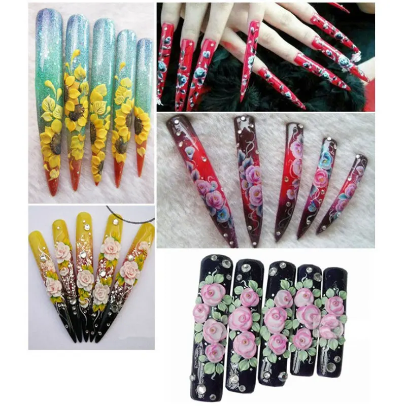 10/50Pcs Extra Long Fake Nail Half Cover Nail Tips Sharp Shape False Nails Tips Natural Clear Long Cuspidal DIY Nail Art Tools