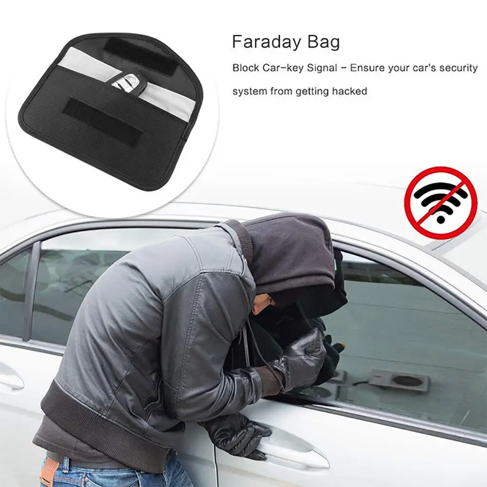 Anti-theft RFID torebka blokująca sygnał bloker sygnału Case Faraday Cage portfel etui na Keyless klucze do samochodu ochrona przed promieniowaniem