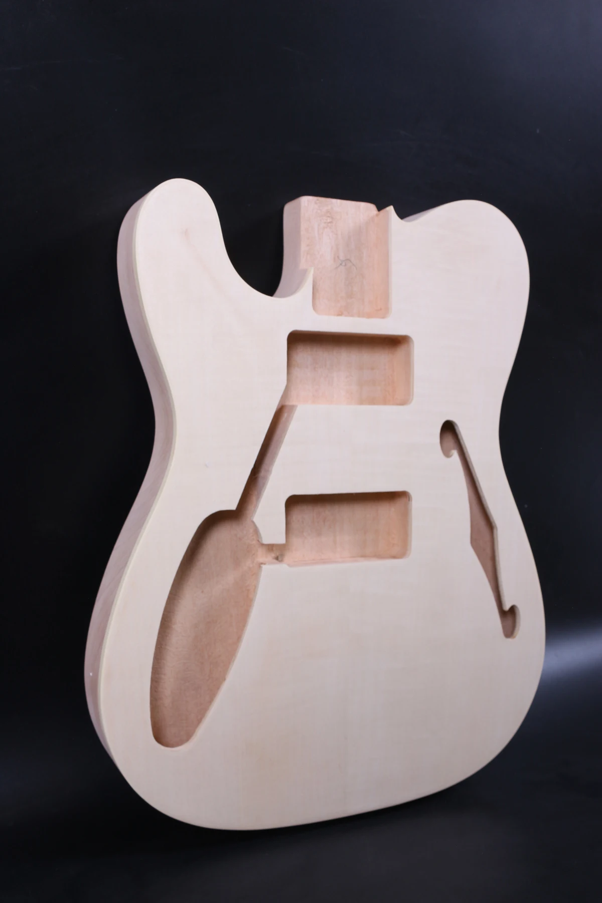 

left hand Fit Diy Unfinished Electric Guitar Body bass wood or also have mahogany made maple top